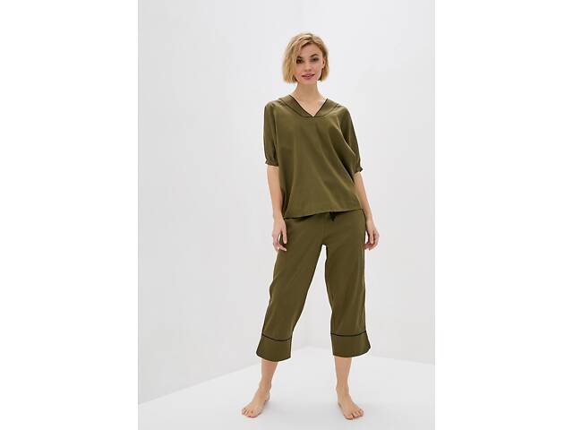 Піжамний комплект Fable & Eve Kensington 1471 10 S Оливковий (5051877329683) - Фото 2