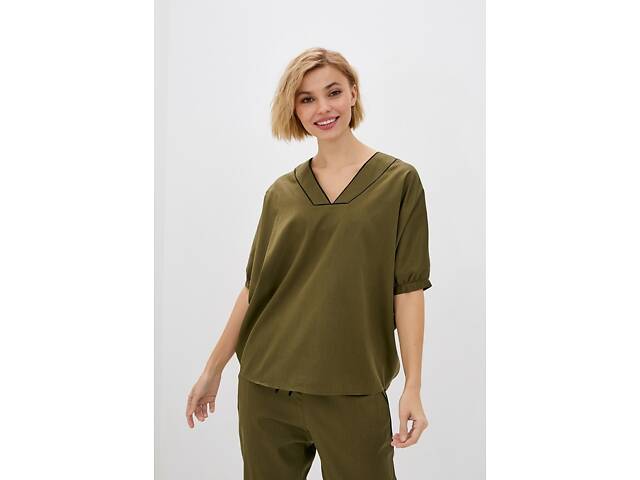 Піжамний комплект Fable & Eve Kensington 1471 10 S Оливковий (5051877329683) - Фото 4