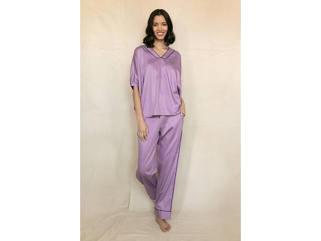 Піжамний комплект Fable & Eve Wimbledon 1773 14/L Ліловий (5051877427112) - Фото 2