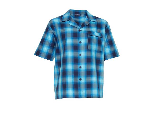 Піжамний топ Cyberjammies Elliot 6559 L Яскраво-синій в клітинку (5051877349704) - Фото 1