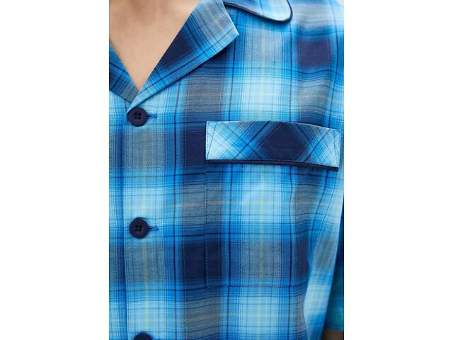 Піжамний топ Cyberjammies Elliot 6559 L Яскраво-синій в клітинку (5051877349704) - Фото 4