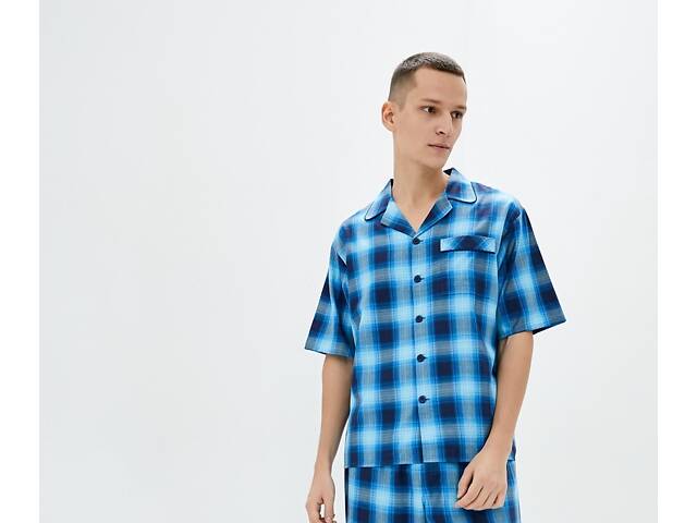 Піжамний топ Cyberjammies Elliot 6559 M Яскраво-синій в клітинку (5051877349698) - Фото 2