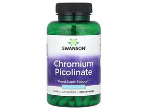 Піколінат хрому Swanson Chromium Picolinate 200 mcg 200 сaps (1086-100-43-2938179-20)