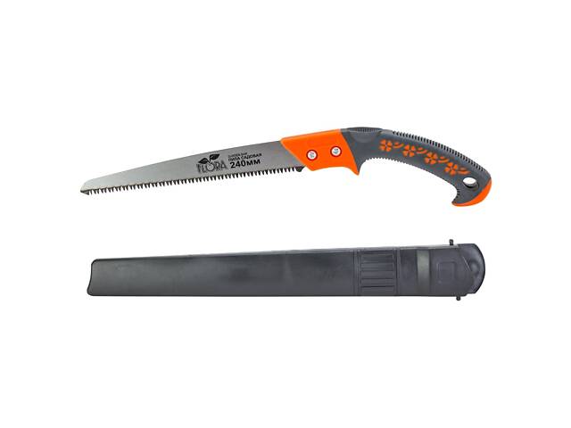 Садова пила пряма 240мм 7TPI з чохлом FLORA (5023314) - Фото 1