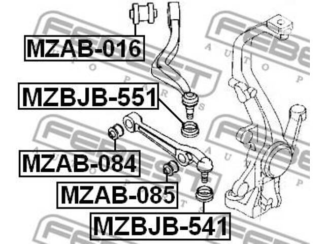 Пильовик кульової опори MAZDA 6 (GY) 2002-2013 г.