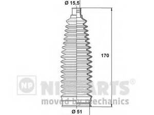 Пильовик рульового механізма NIPPARTS N2843024 на MAZDA PREMACY (CW)