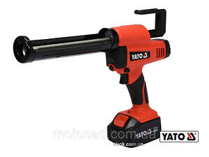 Пістолет для клеїв і герметиків акумуляторний YATO YT-82888 Li-Ion 18В, 4Агод, для тюбів l= 225 мм, 0.5-8 мм/с