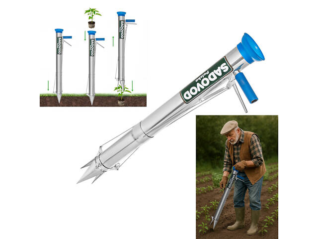 Пістолет сівалка ручний для посадки розсади 'Кальмар' Садовод SADOVOD (Польща) - Фото 1