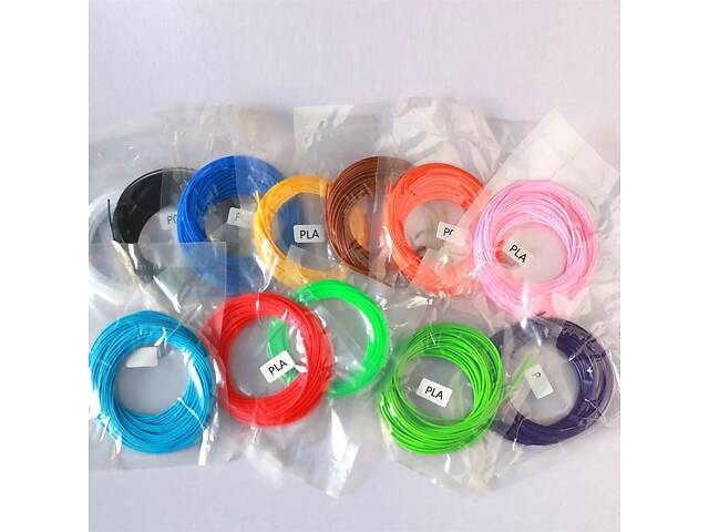 Pla пластик для 3D ручек пластиковая нить MCH 100 метров 10 мотков по 10 метров цветовые стержни для 3D pen - Фото 6