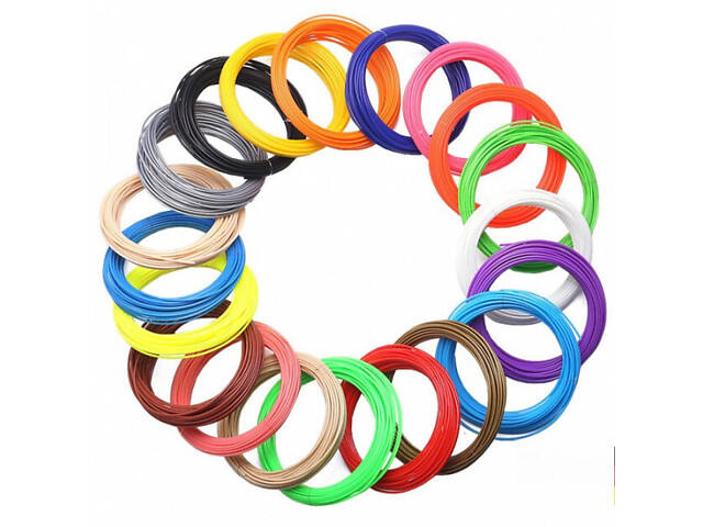 Pla пластик для 3D ручек пластиковая нить MCH 100 метров 10 мотков по 10 метров цветовые стержни для 3D pen - Фото 2