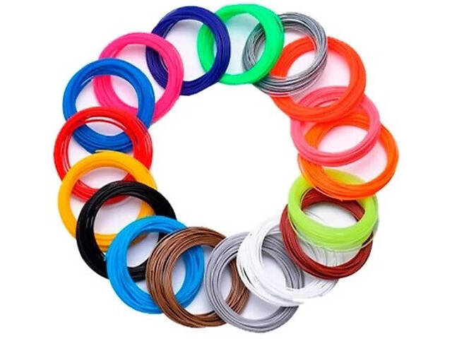 PLA Пластик для 3D ручок (20 кольорів по 10 метрів) - Фото 1