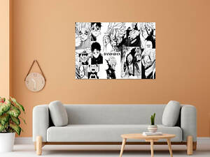 Плакат-постер Кавун з принтом аніме-манги Dandadan Okarun манга А1 Різнокольоровий (ПЛ001000А1)