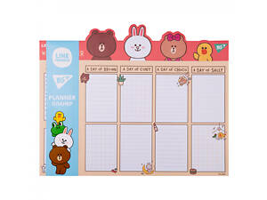 Планинг настольный YES Line Friends 252176 34.5х27 см 52 листа