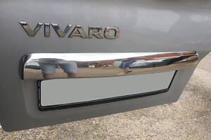 Планка над номером (нерж) Carmos - Турецкая сталь для Nissan NV300 2016-2024 гг