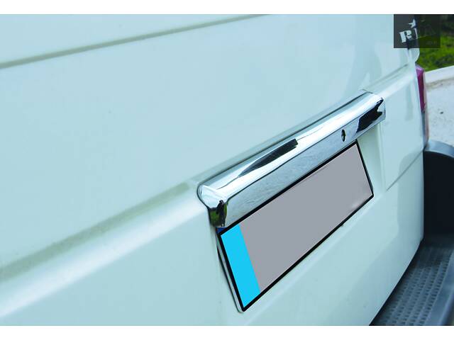 Планка над номером (нерж.) Дверь ляда, Carmos - Турецкая сталь для Volkswagen T4 Caravelle/Multivan