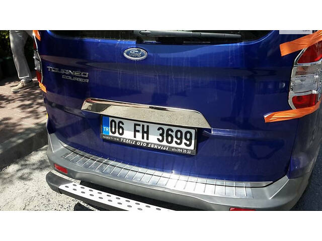 Планка над номером (нерж) OmsaLine - Итальянская нержавейка для Ford Courier 2014-2023 гг