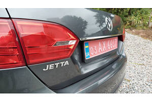 Планка над номером OmsaLine (нерж) Черный хром для Volkswagen Jetta 2011-2018 гг