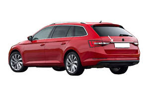 Планка над номером SW (нерж) для Skoda Superb 2016-2024 гг