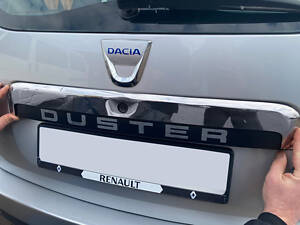 Планка над номером верхняя (нерж.) для Dacia Duster 2008-2018 гг