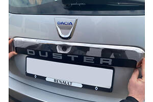 Планка над номером верхняя (нерж.) для Dacia Duster 2008-2018 гг