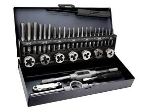 Плашки и метчики TOPEX, M3 - M12, набор 32 шт. (14A426)