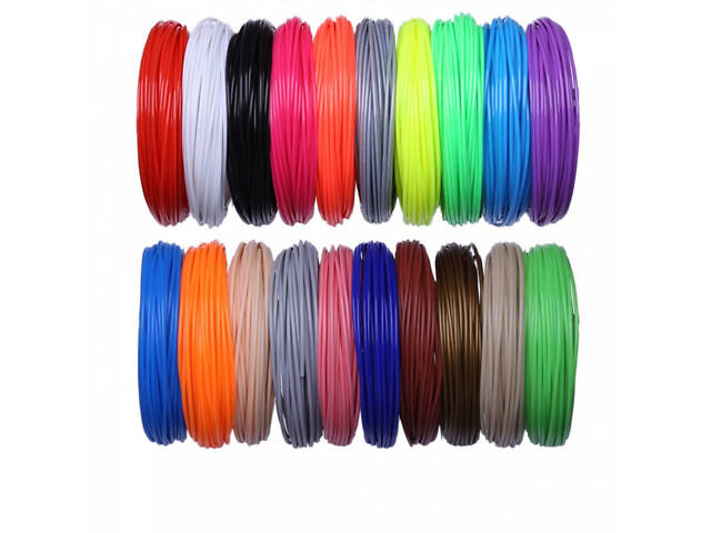 Пластик PLA для 3D Pen WM001 20 цветов по 10 м (tdd025-hbr) - Фото 1
