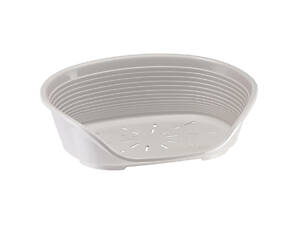 Пластиковий лежак для собак і кошек Ferplast Siesta Deluxe (Ферпласт Сієста Делюкс) 70,5 x 52 x h 23,5 cm - 6, Світло-сірий