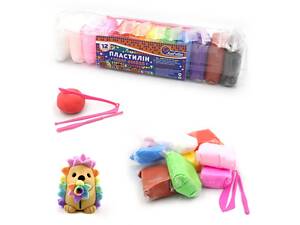 Пластилин супер легкий 12 цветов по 12 грамм Josef Otten 34SL7712-12 детское творчество лепки ( видео в описании)