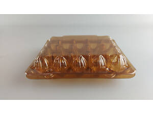 Пластиковая упаковка под перепелиные яйца ПС-111 (на20яиц) КОРИЧНЕВЫЕ (50 шт)