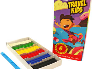 Пластилин ГАММА&apos;UA Travel kids Со стеком 6 цветов 72 г (4820072539811)