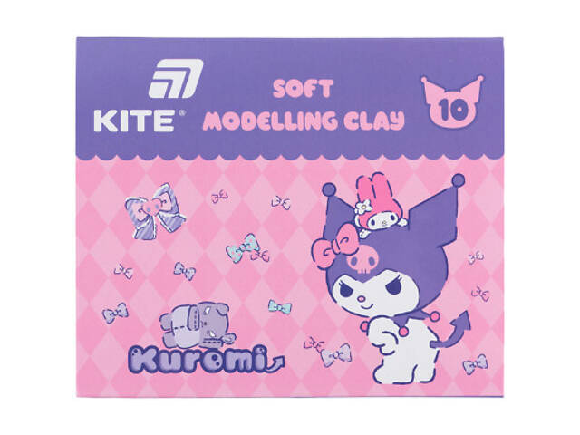 Пластилин Kite Kuromi восковий, 10 кольорів, 200 г (HK24-084) - Фото 1