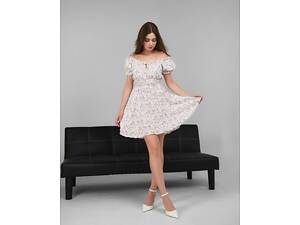 Платье белое цветы ВТ6345