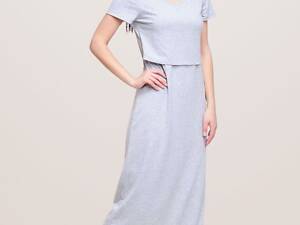 Сукня-футболка для вагітних та годування Znana Mama Simple Сірий S (ZN-M25-SIR-S)