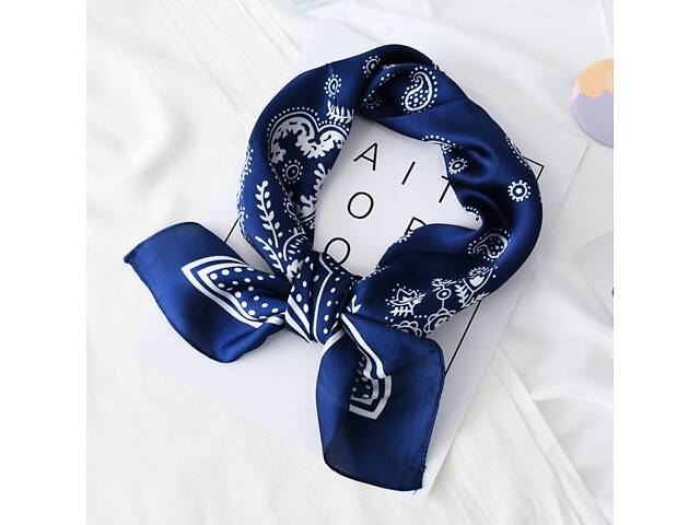 Хустка жіноча 10396 70х70 см синій - Фото 1