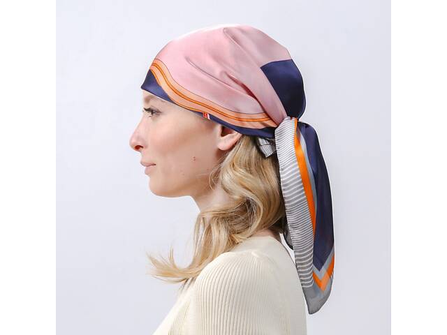 Платок женский с принтом LuckyLOOK Варезе 70x70 см Разноцветный 747-531 - Фото 2