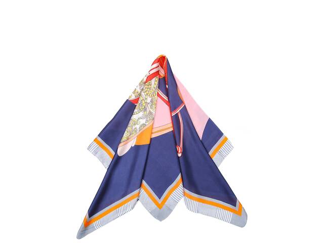 Платок женский с принтом LuckyLOOK Варезе 70x70 см Разноцветный 747-531 - Фото 4