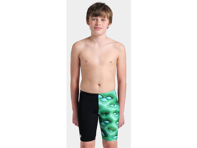 Плавки-боксери для хлопців Arena FOAM SWIM JAMMER чорний, зелений, бірюзовий Діт 128 см - Фото 5