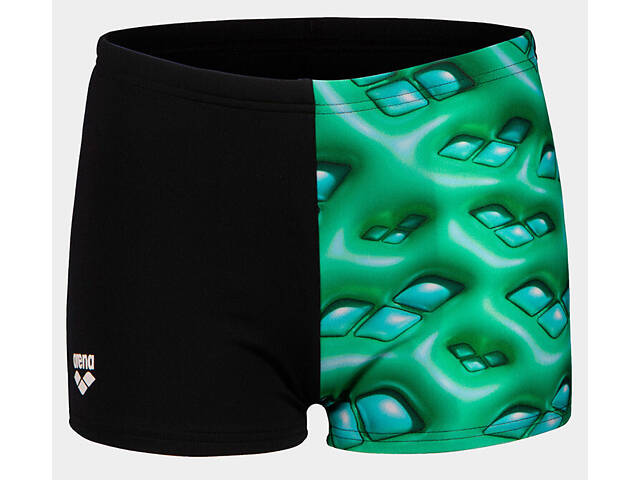 Плавки-боксери для хлопців Arena FOAM SWIM SHORT чорний, зелений, бірюзовий Діт 140 см - Фото 1