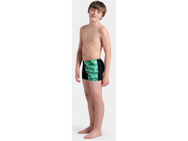 Плавки-боксери для хлопців Arena FOAM SWIM SHORT чорний, зелений, бірюзовий Діт 140 см - Фото 6