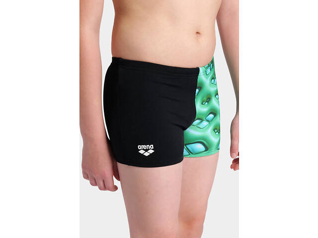 Плавки-боксери для хлопців Arena FOAM SWIM SHORT чорний, зелений, бірюзовий Діт 140 см - Фото 7