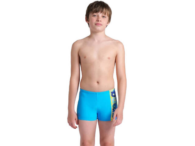Плавки-боксери для хлопців Arena LIGHT TRICKS SWIM SHORT блакитний, салатовий, синій Діт 116 см - Фото 5