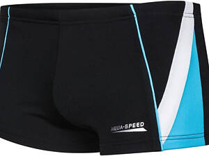 Плавки-боксери для хлопців Aqua Speed DIEGO 2344 чорний, блакитний, білий Діт 152см 5908217623447