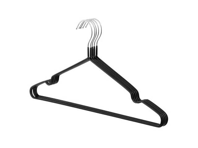 Плечики Ardesto Металеві з ПВХ покриттям Чорні 40.5 см 5 шт. (ARHC2805B) - Фото 1