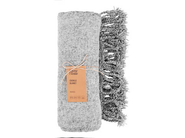 Плед Ardesto Chenille 140х190см, 100% поліестер, сірий світлий (ART0201CH) - Фото 1