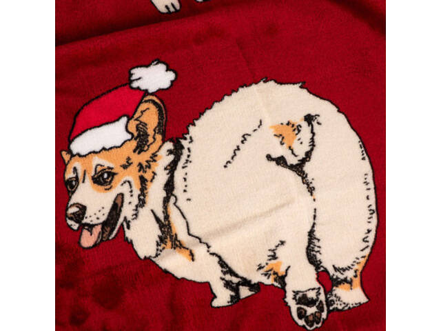 Плед Ardesto Christmas Flannel 160х200см, 100% поліестер, різдвяні коргі (ART0119PB) - Фото 3