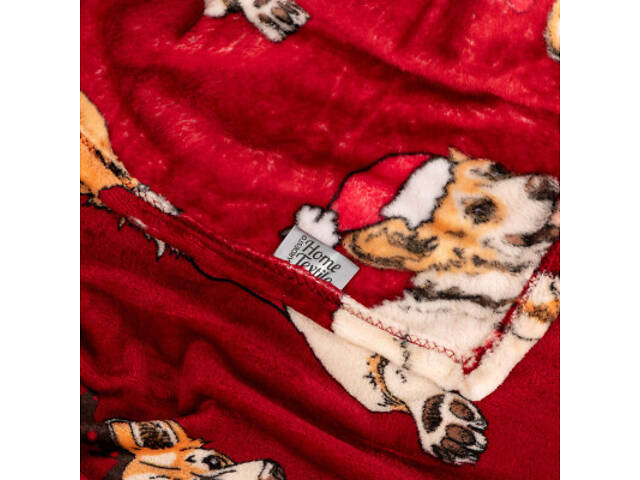Плед Ardesto Christmas Flannel 160х200см, 100% поліестер, різдвяні коргі (ART0119PB) - Фото 4
