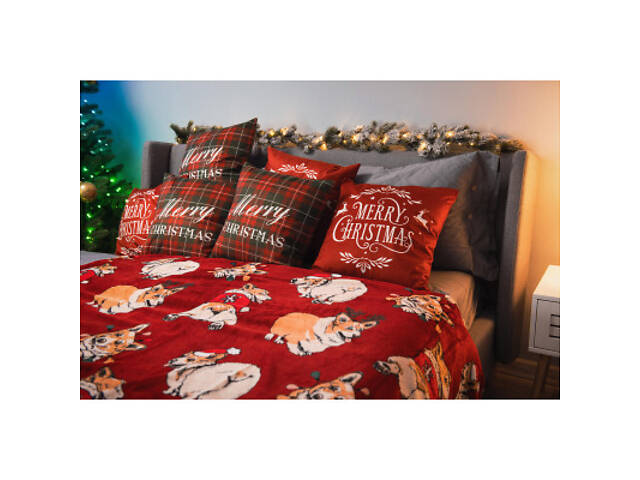 Плед Ardesto Christmas Flannel 160х200см, 100% поліестер, різдвяні коргі (ART0119PB) - Фото 6