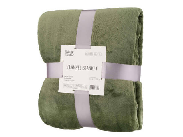 Плед Ardesto Flannel 100% поліестер, зелений 200х220 см (ART0212SB) - Фото 1