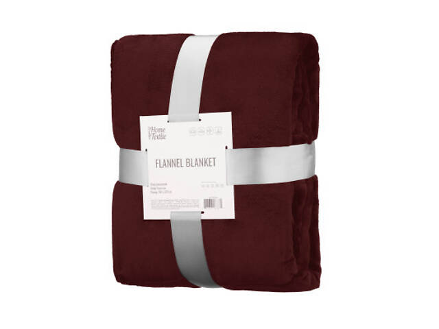 Плед Ardesto Flannel 160х200см, 100% поліестер, бургунди (ART0221SB) - Фото 1
