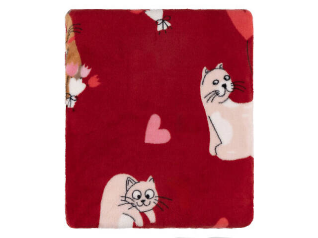 Плед Ardesto Flannel 160х200см, 100% поліестер, котики з сердечками (ART0124PB) - Фото 1
